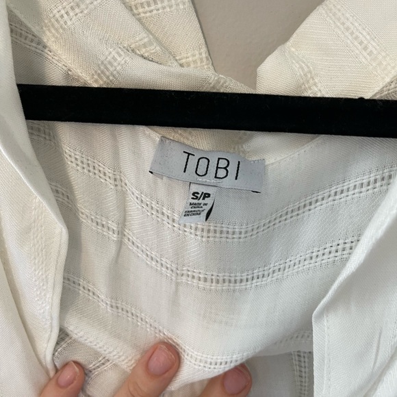 TOBI tie front crop top S - Picture 2 of 3